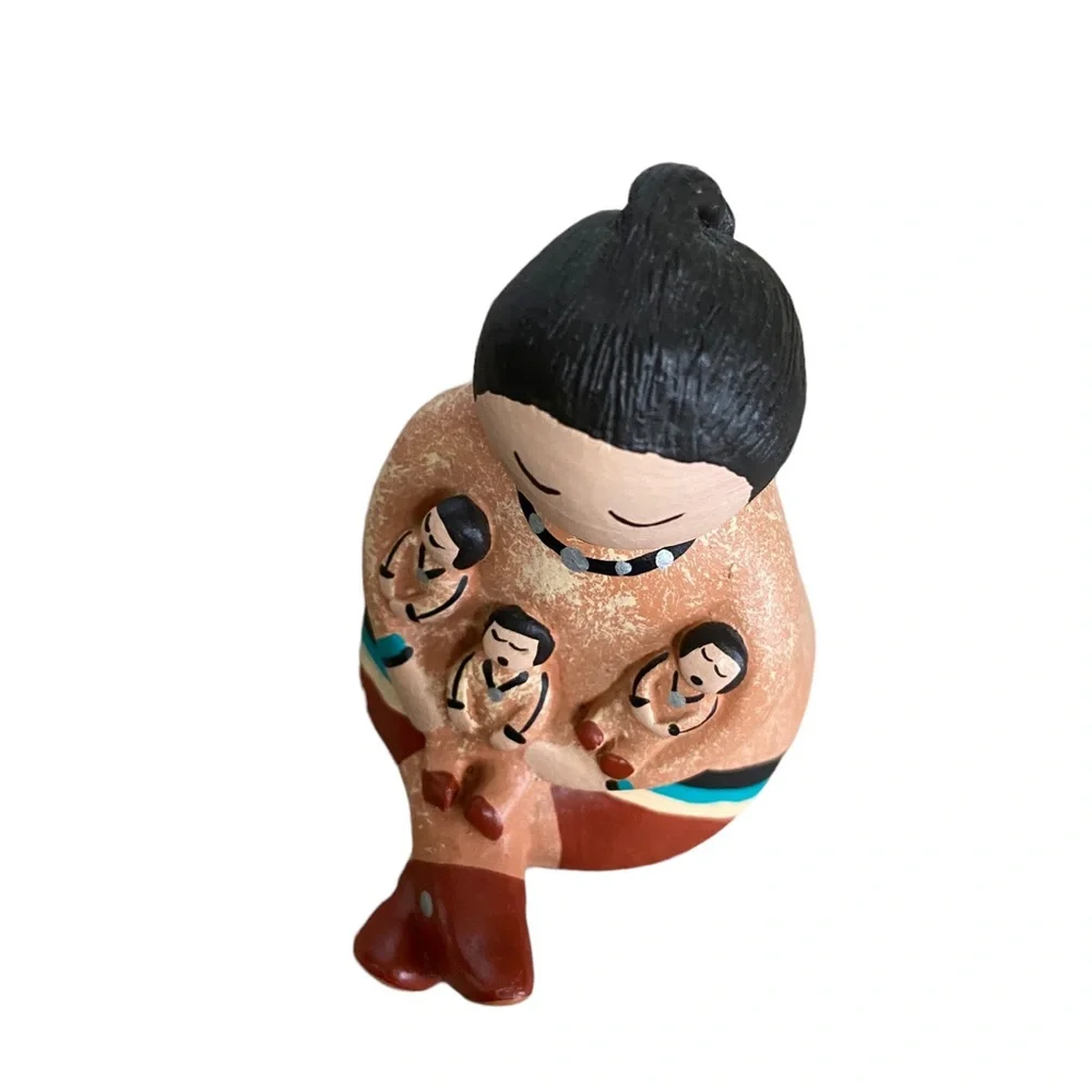 Hand-Painted Storyteller and 3 Children Whitefeather Studios Arizona